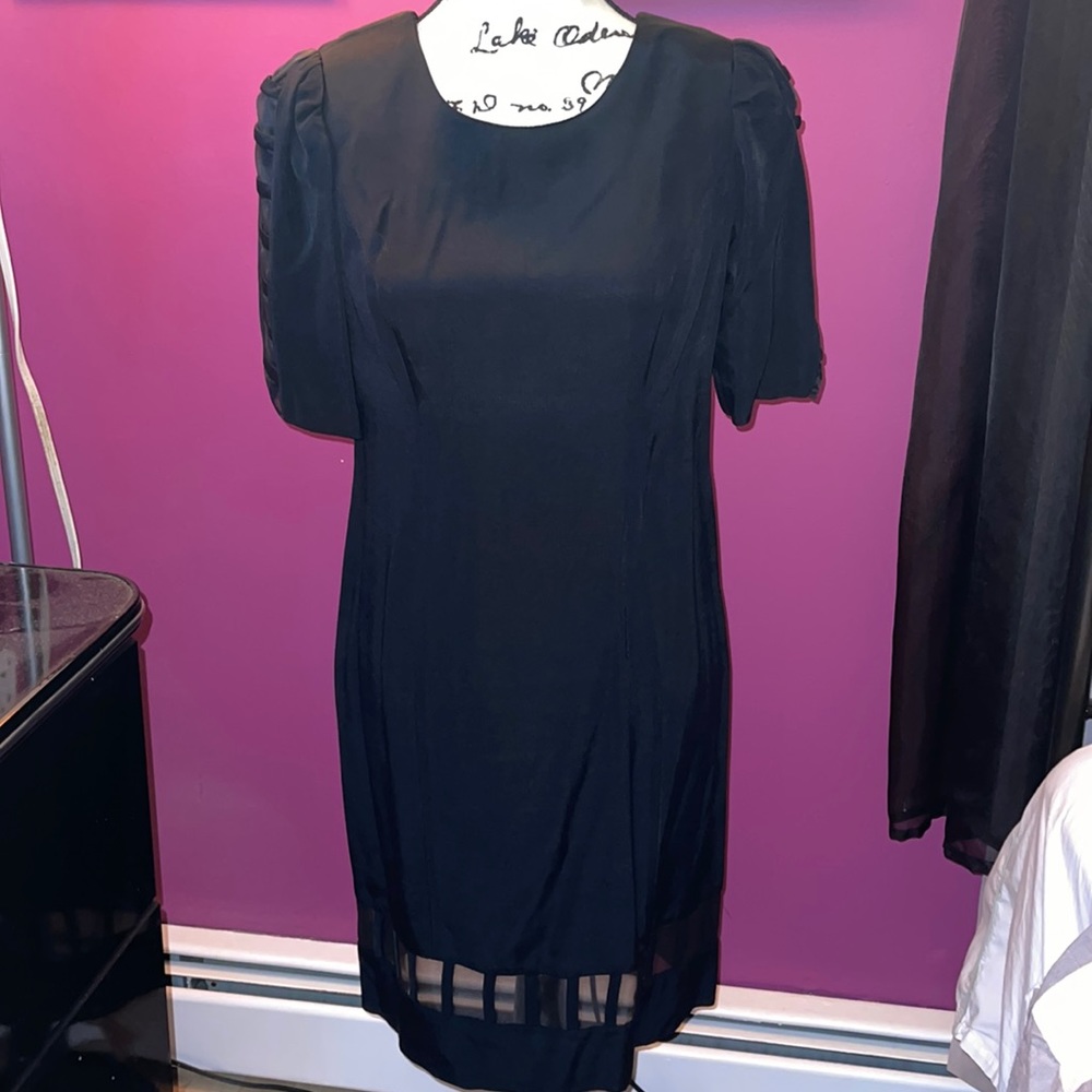 Decisions Black Dress with see through panel details